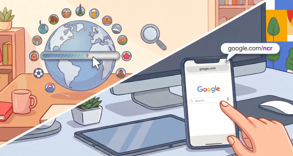 【NCR】海外で Google 検索をデフォルト表示する方法